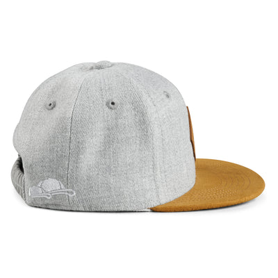 Soulbuddy Kinder Snapback Cap in Hellgrau – Seitenansicht (Kids S)