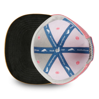 Soulbuddy Kinder Snapback Cap in Hellrot – Innenansicht (Kids S)