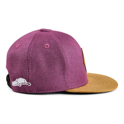 Soulbuddy Kinder Snapback Cap in Lila – Seitenansicht (Kids S)