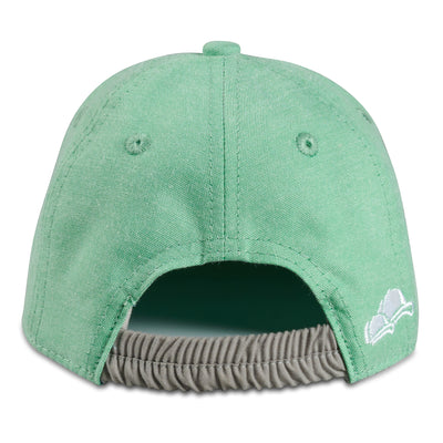Soulbuddy Kinder Snapback Cap in Mintgrün – Rückansicht mit Stick (Kids S)