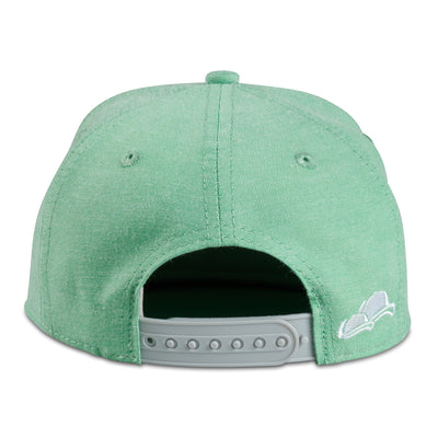 Soulbuddy Kinder Snapback Cap in Mintgrün – Rückansicht mit Stick (Kids M/L mit Snapback-Verschluss)