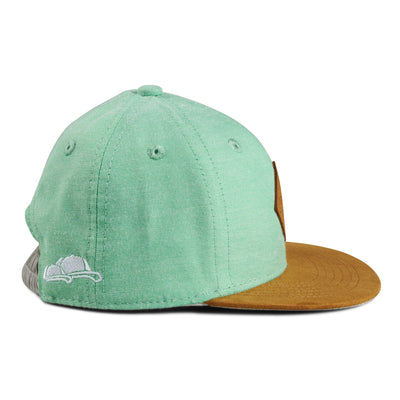 Soulbuddy Kinder Snapback Cap in Mintgrün – Seitenansicht (Kids S)