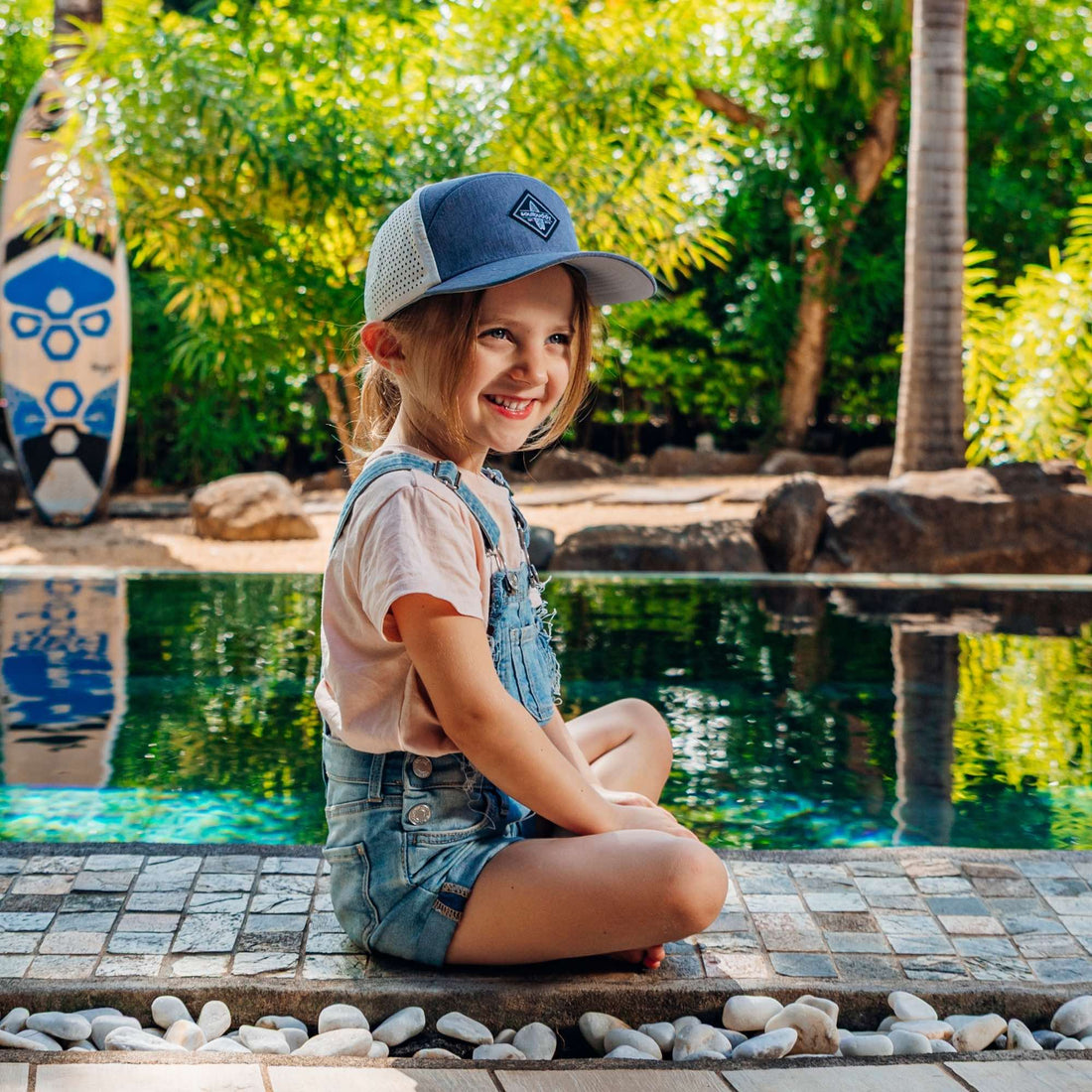 Kinder Cap - Performance Cap Mädchen am Pool