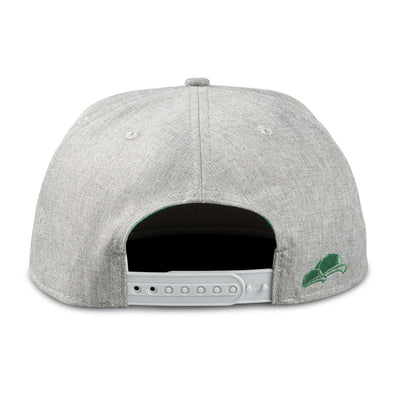 Soulbuddy x Werder Bremen Snapback Cap für Damen und Herren in Hellgrau – Rückansicht mit Stick