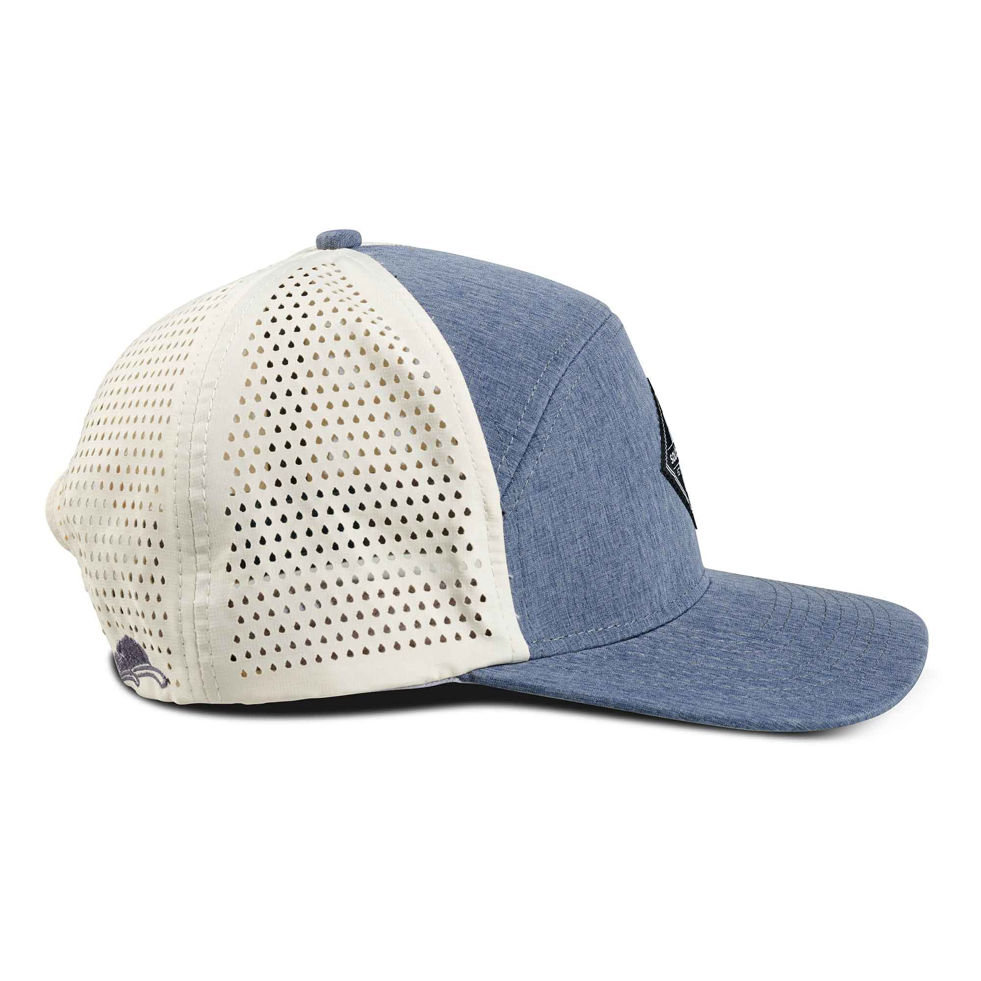 Performance Cap Blue Cream Side