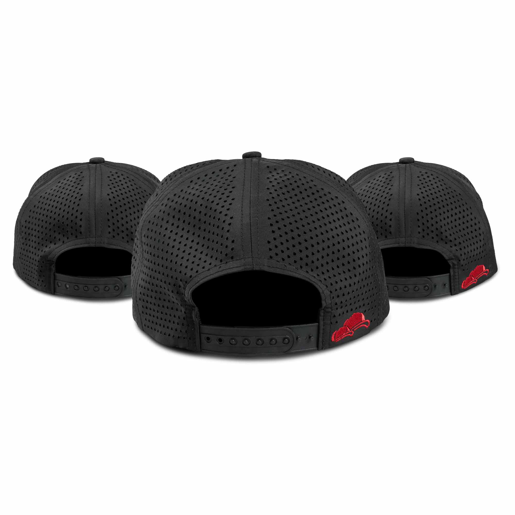 Performance Cap Black Red 3er-Set Back