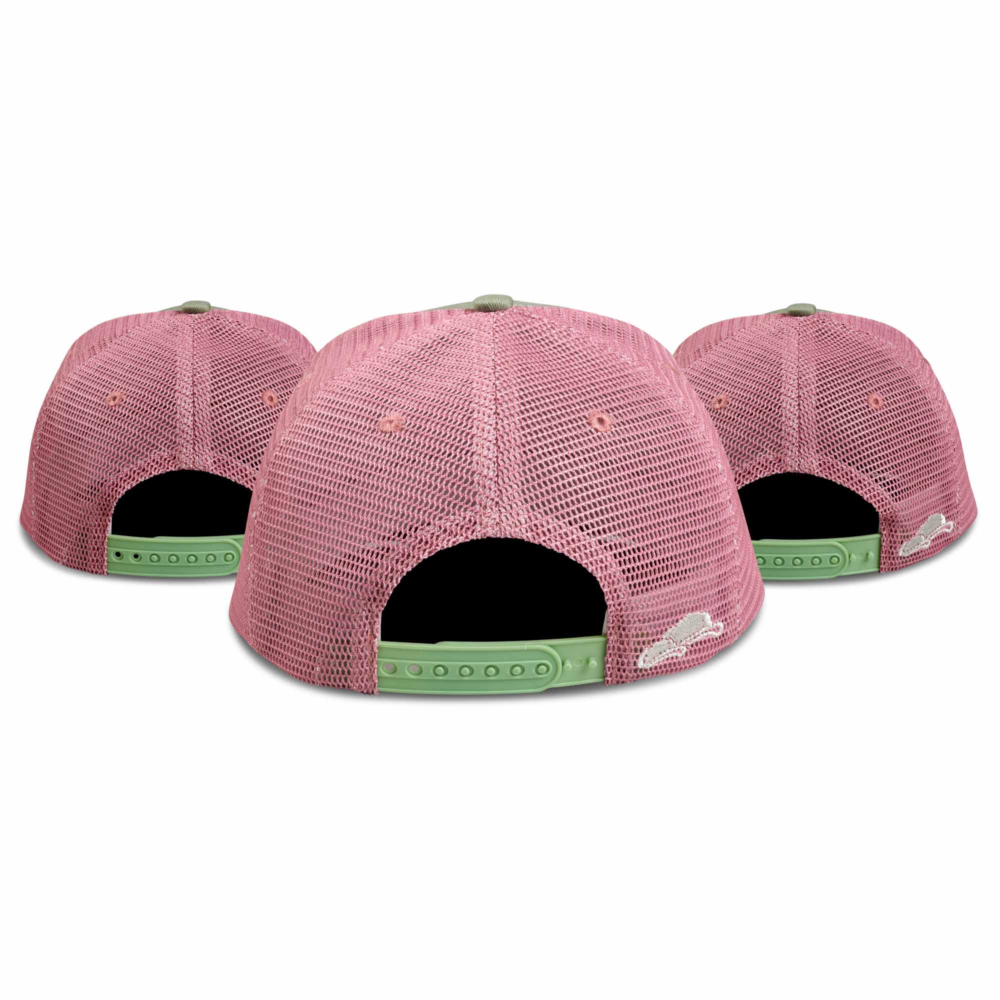 Trucker Cap Green Rose 3er-Set Back