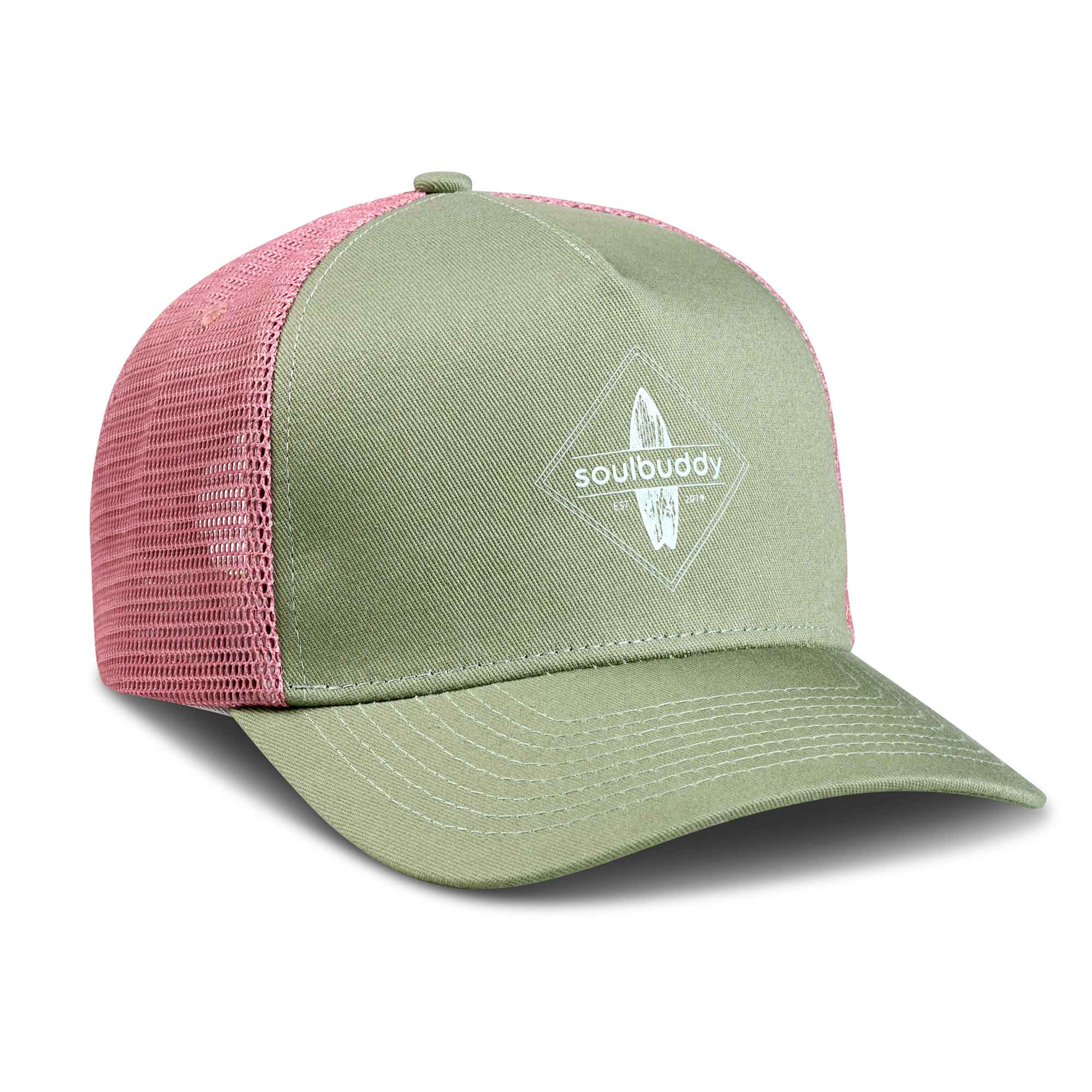 Trucker Cap Green Rose Front