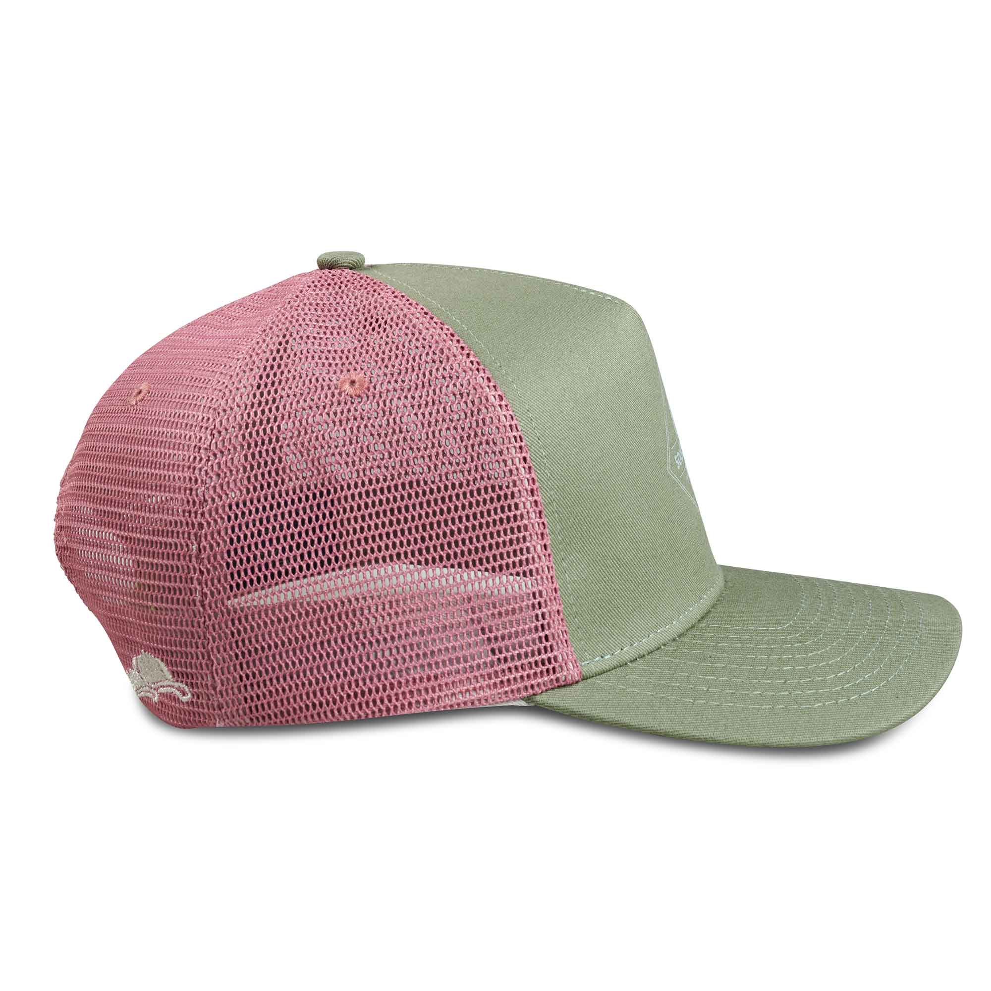 Trucker Cap Green Rose Side