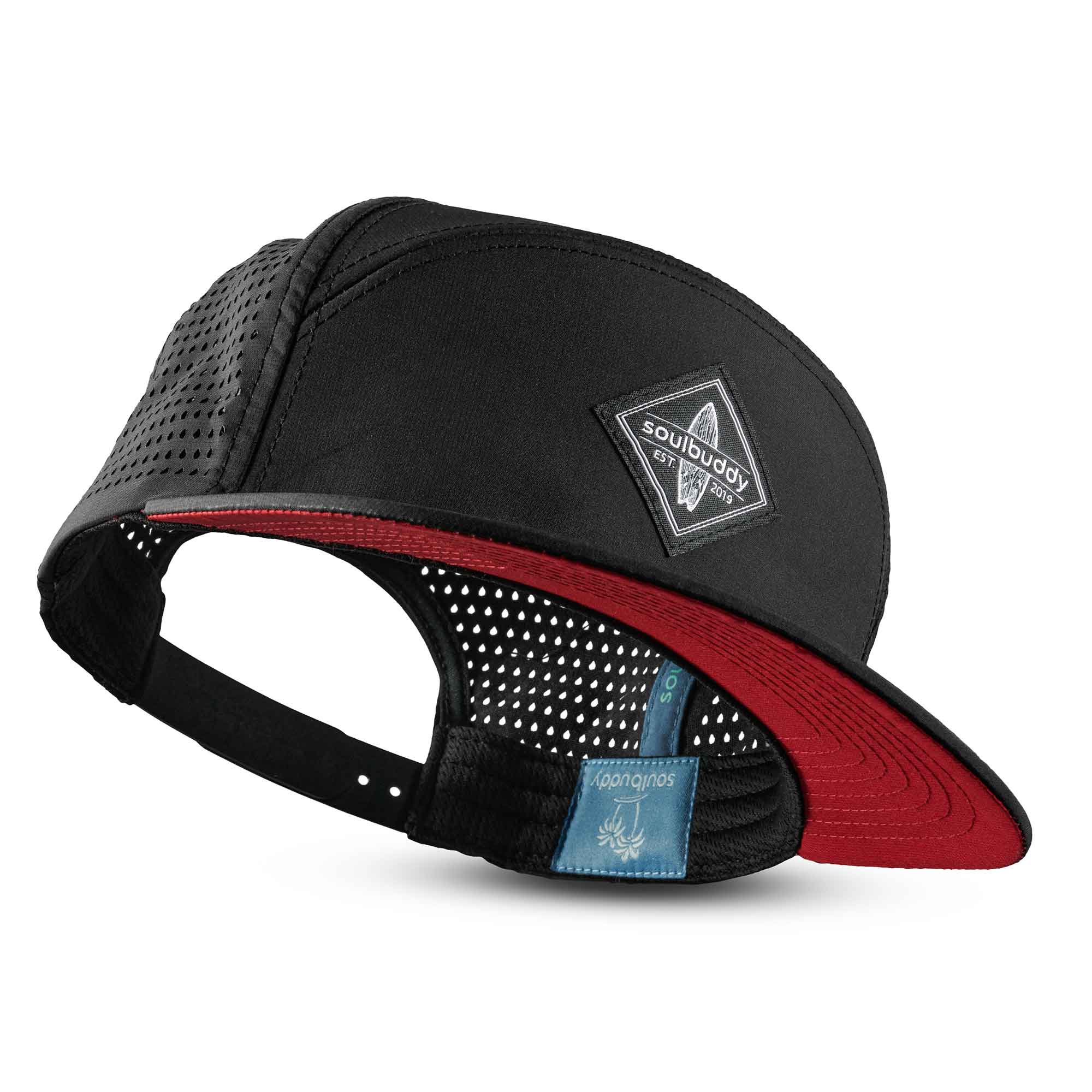 Performance Cap Black Red Highlight